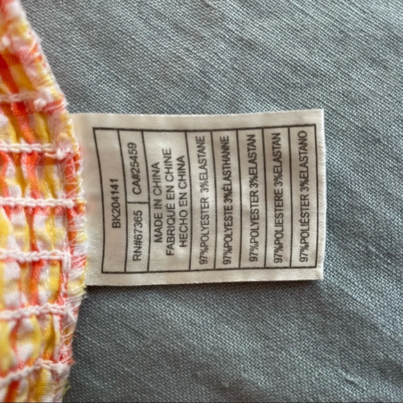 Smocked plaid Ruffle Cropped Tank - Picture 6 of 7